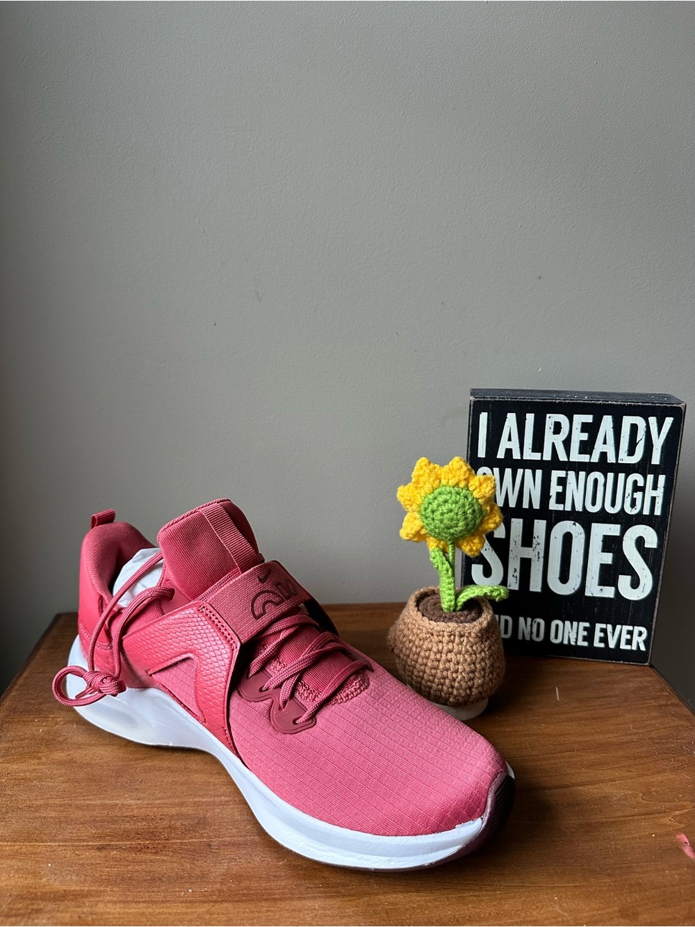 Nike Women's Red Sneakers with White Midsole